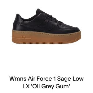 Women’s Nike Air Force 1 sage low LX oil grey-gum